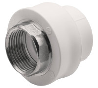 Муфта комбинированная Thermolight PP-R 32x1 ВР под ключ белая 1620501
