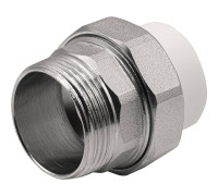 Муфта комбинированная разъемная THERMOLIGHT PP-R НР 32х1 1/4 белая НС-1620534