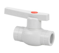 Кран шаровой полипропиленовый Lammin PPR 32 мм белый LM.PPR.BV.32