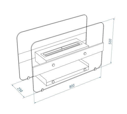 Биокамин напольный Royal Thermo RTBFP-F800FR Friday