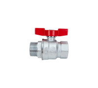 Кран шаровой Giacomini R854 1 ВР-НР полнопроходной красная бабочка R854X025