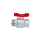 Кран шаровой Giacomini R854 1 ВР-НР полнопроходной красная бабочка R854X025