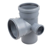 Крестовина двухплоскостная Политэк 110х110х50/87.5° для внутренней канализации правая 1307560