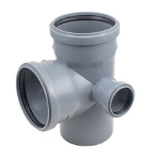 Крестовина двухплоскостная Политэк 110х110х50/87.5° для внутренней канализации правая 1307560