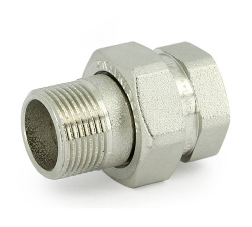 Соединение разъемное прямое Uni-Fitt НВ 1/2 с прокладкой O-Ring никелированное 161N2000