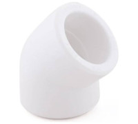 Угольник полипропиленовый РТП PP-R 25 мм 45 градусов PN25 белый 1143267