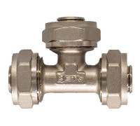 Тройник обжимной CTM 16х16х16 мм для металлопластиковых труб CT161616