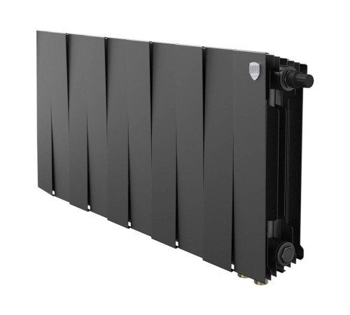 Радиатор биметаллический Royal Thermo PianoForte 300 Noir Sable 14 секций нижнее подключение НС-1506352 RAL 2100