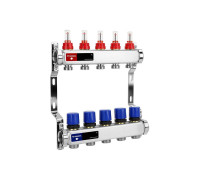 Коллекторная группа Varmega с расходомерами из нержавеющей стали 1 x 3/4 EK 5 контуров VM15105