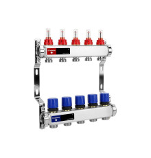 Коллекторная группа Varmega с расходомерами из нержавеющей стали 1 x 3/4 EK 5 контуров VM15105