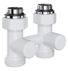 Узел нижнего подключения Royal Thermo Design прямой 1/2 x 3/4 EK белый RTE 07.00101