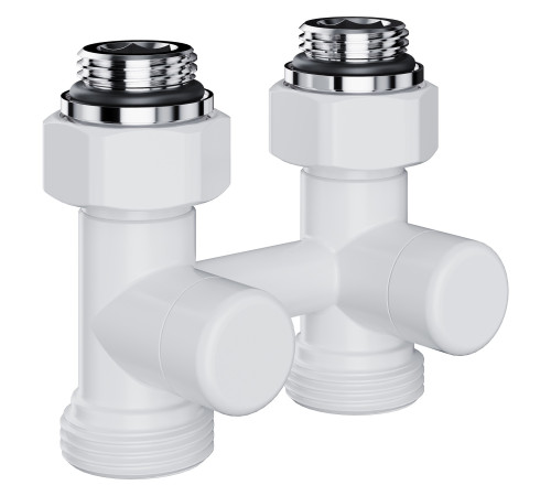 Узел нижнего подключения Royal Thermo Design прямой 1/2 x 3/4 EK белый RTE 07.00101