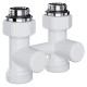 Узел нижнего подключения Royal Thermo Design прямой 1/2 x 3/4 EK белый RTE 07.00101