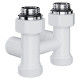 Узел нижнего подключения Royal Thermo Design прямой 1/2 x 3/4 EK белый RTE 07.00101