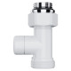 Узел нижнего подключения Royal Thermo Design прямой 1/2 x 3/4 EK белый RTE 07.00101