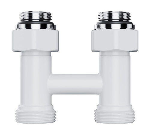 Узел нижнего подключения Royal Thermo Design прямой 1/2 x 3/4 EK белый RTE 07.00101