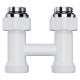 Узел нижнего подключения Royal Thermo Design прямой 1/2 x 3/4 EK белый RTE 07.00101