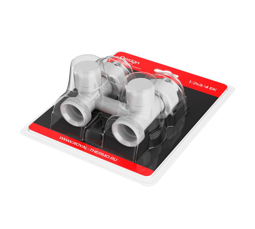 Узел нижнего подключения Royal Thermo Design прямой 1/2 x 3/4 EK белый RTE 07.00101