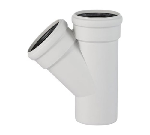 Тройник канализационный бесшумный Ostendorf Skolan Safe SKEA 90/56 мм 87° 334610