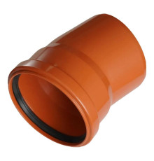 Отвод НПВХ для наружной канализации ХЕМКОР 110 мм 30° 1487525