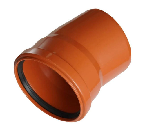 Отвод НПВХ для наружной канализации ХЕМКОР 110 мм 30° 1487525