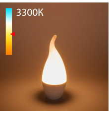 Светодиодная лампа quotСвеча на ветруquot CA37 8W 3300K E14 BLE1431