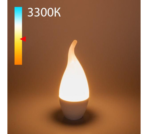 Светодиодная лампа quotСвеча на ветруquot CA37 8W 3300K E14 BLE1431