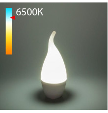 Светодиодная лампа quotСвеча на ветруquot CA37 8W 6500K E14 BLE1433