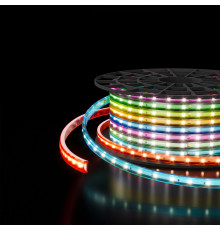 Светодиодная лента 220 В 11 Вт/м 60 Led/м 5050 IP65, RGB, 50 м Лента светодиодная 220V 11W 60Led 5050 IP65 мульти, 50 м