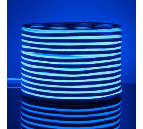 Светодиодный гибкий неон 220 В 9.6 Вт/м 120Led/м 2835 IP67, односторонний, синий, 50 м Гибкий неон 220V 9,6W 120Led 2835 IP67 односторонний синий, 50 м