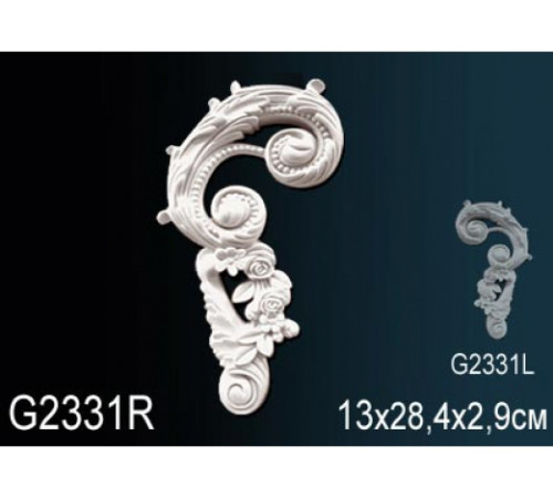 Декоративный элемент Perfect полиуретан правый G2331R
