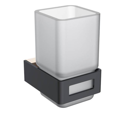 Стакан для зубных щеток подвесной Boheme Q золото/черный 10944-G-B