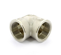 Угольник латунный никелированный Tiemme 1 1/2х1/2 ВР-ВР 1500412