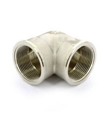 Угольник латунный никелированный Tiemme 1 1/2х1/2 ВР-ВР 1500412