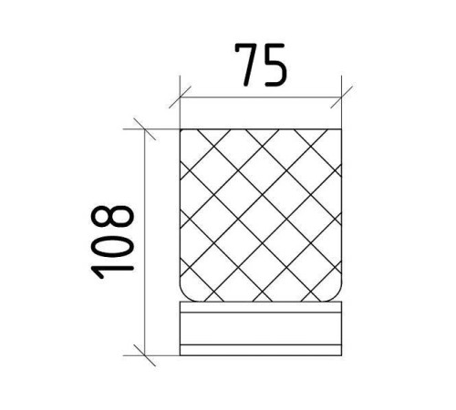 Стакан для зубных щеток настольный Boheme Royal Cristal золото 10931-G-B