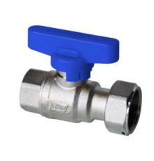 Кран шаровой FAR 1/2 ВР - накидная гайка 1/2 бабочка синяя 3047 1212BC