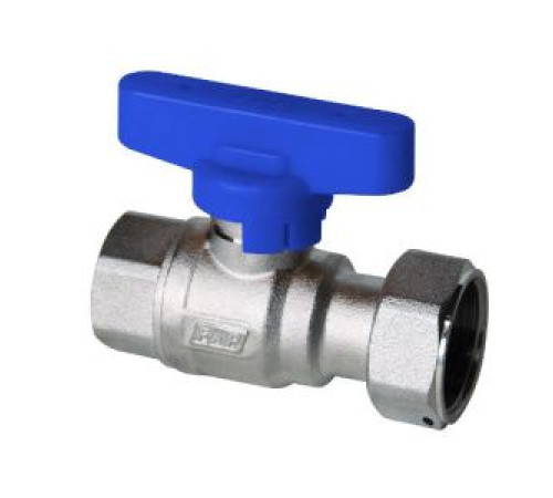 Кран шаровой FAR 1/2 ВР - накидная гайка 1/2 бабочка синяя 3047 1212BC