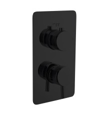 Смеситель термостатический встраиваемый Boheme Cell на 2 потребителя с внутренней частью black 135-2-B