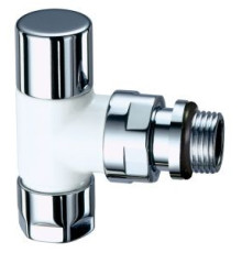 Вентиль запорный угловой FAR TopFAR 1/2 гайка M24x19 EPDM серебро-белая эмаль FL 0129 12P