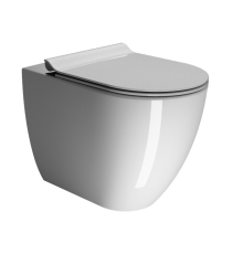 Унитаз приставной безободковый GSI Pura 550х360 мм Swirlflush белый глянцевый 8890FT11