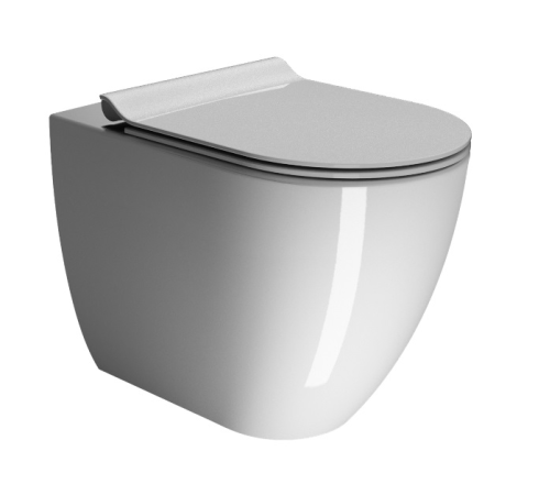 Унитаз приставной безободковый GSI Pura 550х360 мм Swirlflush белый глянцевый 8890FT11