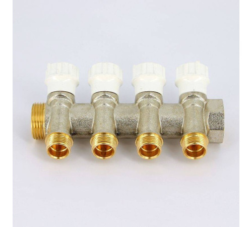 Коллектор никелированный Itap 465 1 НВ 4 выхода 1/2 Н 38 мм 465 1-4