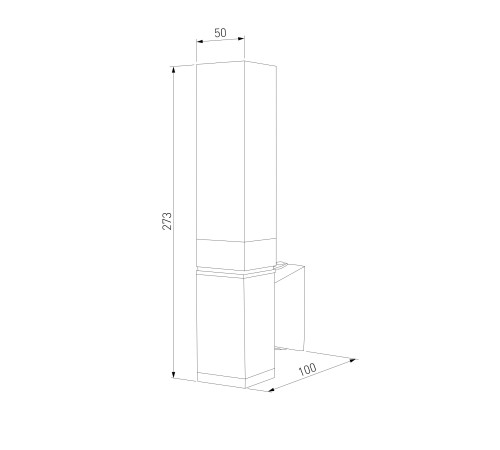 Уличный настенный светодиодный светильник Чёрный IP54 1534 TECHNO LED