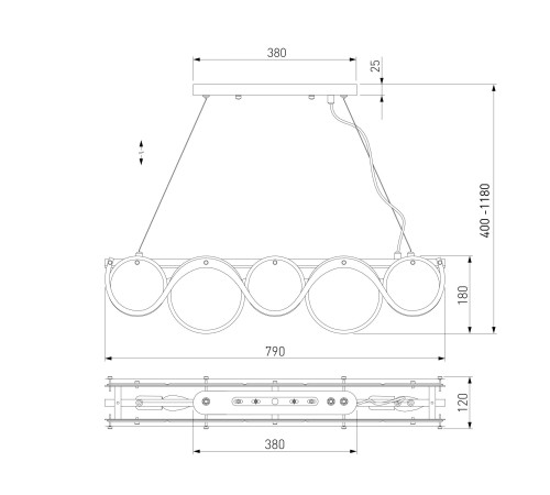 Умный подвесной светильник 354/4 Smart (322/4)