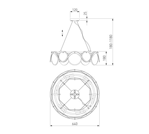 Умный подвесной светильник 354/6 Smart (322/6)
