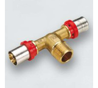 Тройник пресс с наружной резьбой TIEMME 26х1/2х26 1650149