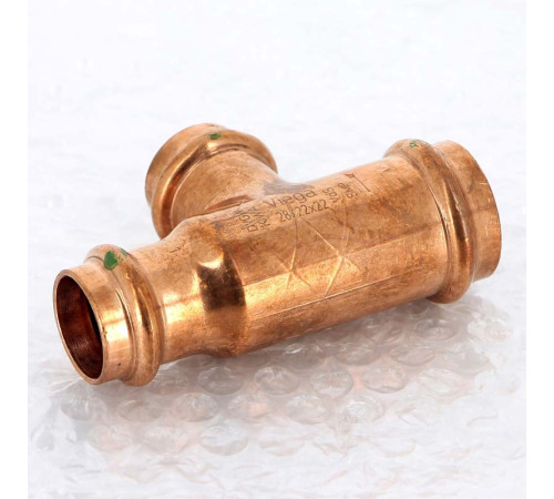 Тройник пресс медный Viega Profipress 28x22x22 мм 307899