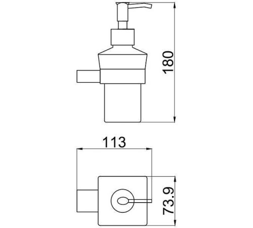 Дозатор для жидкого мыла Allen Brau Infinity белый/черный 6.21006-31