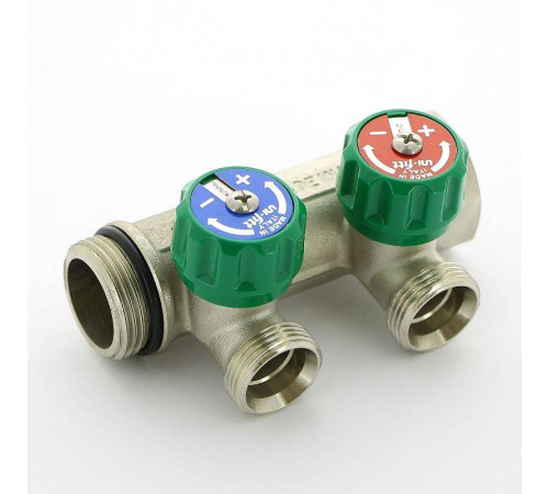 Коллектор с вентилями Uni-Fitt 1 НВ 2 выхода 3/4 EK 90° 50 мм 410N4320