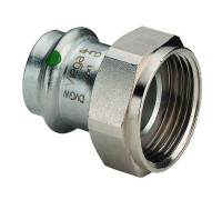 Муфта пресс с накидной гайкой Viega Sanpress Inox 15x1/2 нержавеющая сталь 437572